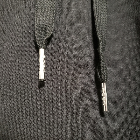 Bebe Sport Rainbow Iridescent Sequin Logo Black Hoodie - Picture 15 of 15